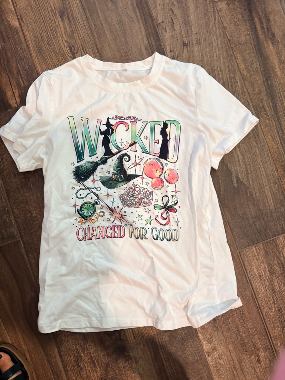 Wicked 'Changed For Good' White Graphic Tee, small